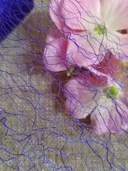 Pavučinka / stuha dekorační šíře 14-15 cm fialová