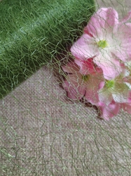 Pavučinka / stuha dekorační šíře 14-15 cm zelená