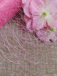 Pavučinka / stuha dekorační šíře 14-15 cm růžová
