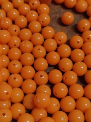 Plastové korálky Color Ø10 mm 20 ks oranžové