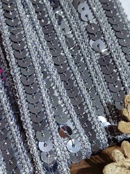 Flitrový prýmek šíře 12 mm barva šedá