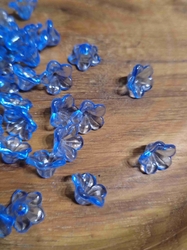Plastové korálky zvoneček / sukýnka 12 mm 100 ks modré
