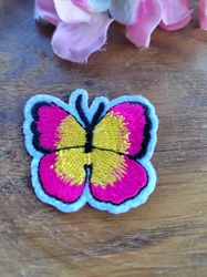 Nažehlovačka motýlek růžovo žlutý