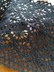 Bavlněná krajka paličkovaná šíře 14 cm černá
