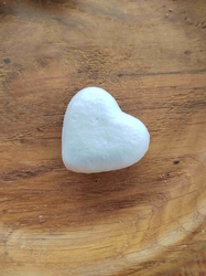 Srdce 3x3,4 cm polystyren bílá
