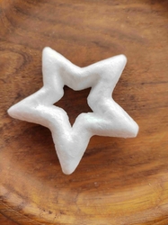Hvězda Ø7,5 cm polystyren bílá