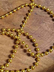 Perlový řetěz Ø4 mm barva zlatá
