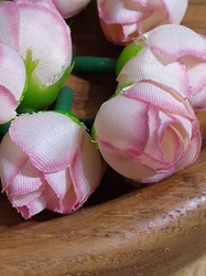 Umělý květ růže Ø2 cm lososová světlá