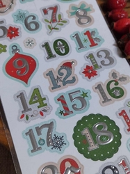 Samolepicí dekorace čísla na adventní kalendář