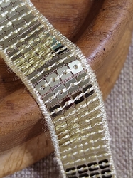 Flitrový prýmek šíře 22 mm zlatá