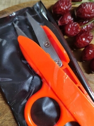 Nůžky cvakačky délka 12 cm s plastovou rukojetí oranžová