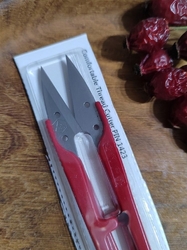 Nůžky cvakačky délka 10,5 cm s plastovou rukojetí červená