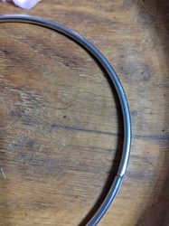 Kovový kruh na lapač snů / k dekorování Ø10,5 cm