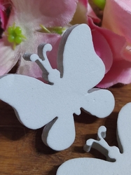 Samolepicí pěnová dekorace motýl bílá