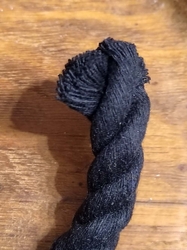 Bavlněná šňůra kroucená Ø10 mm tuhá černá 2 metry