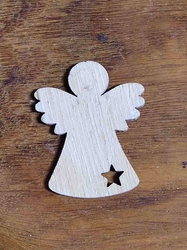 Dřevěný anděl k dekoraci 12 ks