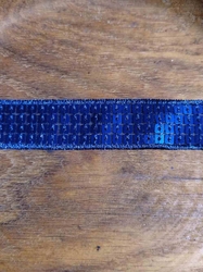Flitrový prýmek šíře 22 mm modrá tmavá