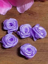 Saténová textilní růže Ø13-15 mm fialková
