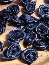 Saténová textilní růže Ø13-15 mm černá