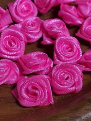 Saténová textilní růže Ø13-15 mm růžová 