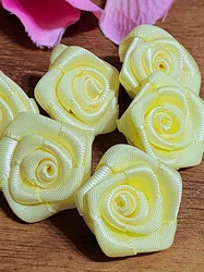 Saténová růže Ø20 mm žlutá