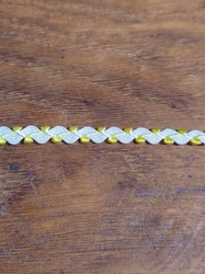 Hadovka ozdobná ozdobná šíře 6 mm bílo žlutá