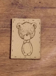 Nášivka / štítek z eko kůže medvídek