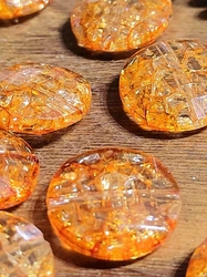 Plastové korálky placka 20 mm 5 ks oranžová