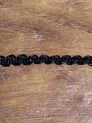 Leonský prýmek 5 mm vlnovka černá