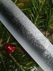 Rypsová stuha s glitry šíře 40 mm černo šedá