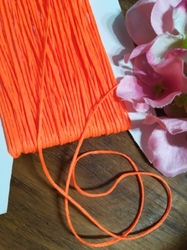 Kreativní šnůrka šíře 1mm voskovaná oranžová neon