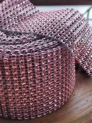 Diamantový pás / borta šíře 58 mm růžová světlá