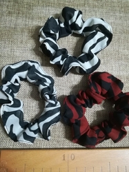 Gumička scrunchie do vlasů sada 3 ks vzor č.6