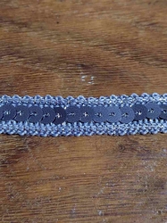 Flitrový prýmek šíře 12 mm barva šedá