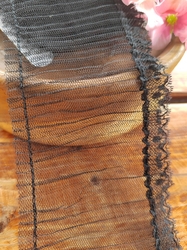 Prýmek monofilový plisovaný šíře 90 mm černý