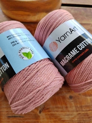 Pletací příze Macrame Cotton 250 g 792 starorůžová