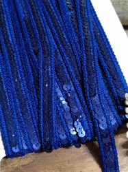 Flitrový prýmek šíře 12 mm barva modrá tmavá