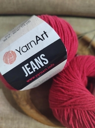 Pletací příze YarnArt Gina / Jeans 50 g červená
