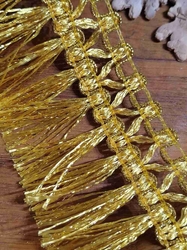 Leonské třásně šíře 45 mm zlatá