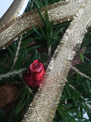 Vánoční lurexová stuha šíře 16 mm zlatá
