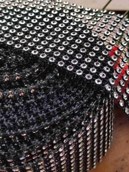 Diamantový pás / borta šíře 58 mm černá  crystal
