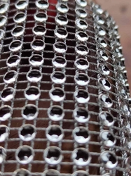 Diamantový pás / borta šíře 58 mm stříbrná