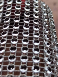 Diamantový pás / borta šíře 58 mm stříbrná
