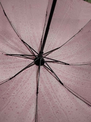 Dámský skládací deštník kapky bava růžová