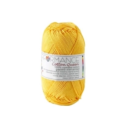 Performance Bavlněná příze Cotton Queen 0114 - žlutá 50g 125m