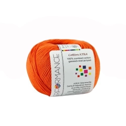 Performance Bavlněná příze Cotton Xtra 193 - oranžová 50g 150m