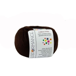 Performance Bavlněná příze Cotton Xtra 227 - hnědá 50g 150m