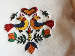 Povlak na polštář fleecový 33x35 cm folklórní motiv
