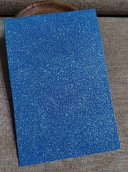 Samolepící pěnová guma Moosgummi s glitry 20x30 cm barva tyrkys