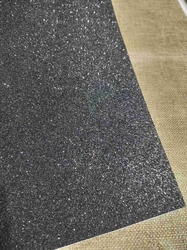 Samolepící pěnová guma Moosgummi s glitry 20x30 cm barva černá